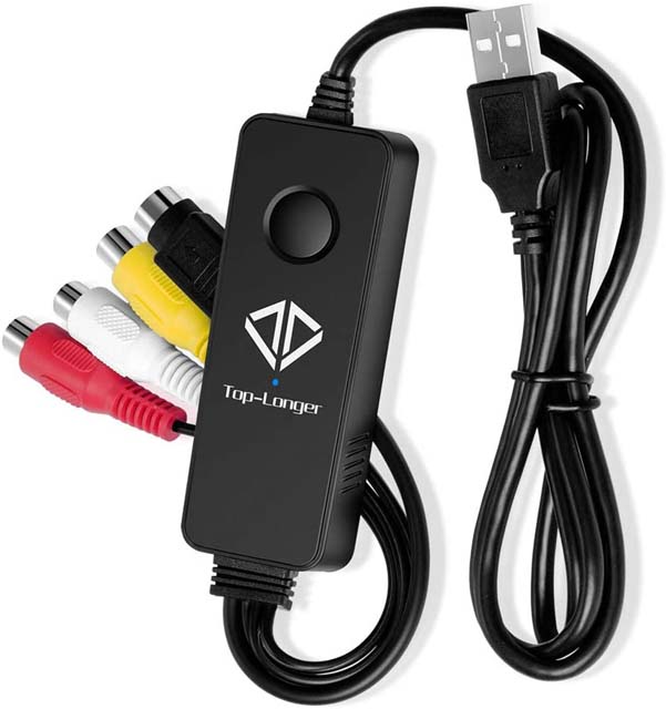 USB Audio Video Grabber Digitalisierung Videoschnitt Konverter Adapter VHS-DVD